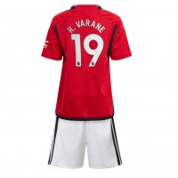 Manchester United Raphael Varane #19 Hemmadräkt Barn 2023-24 Kortärmad (+ Korta byxor)